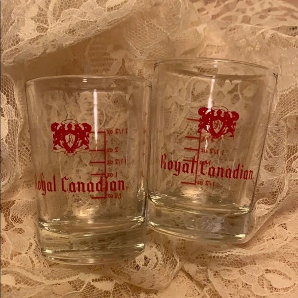 2 Royal Canadian Shot Glasses